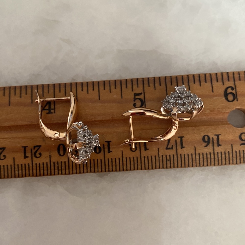 New earrings gold filled 18K Cubic zirconium - Picture 10 of 17